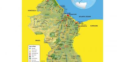 Mapa Guyana mapa umístění