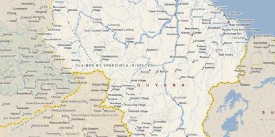 Mapa podrobná mapa francouzské Guyany