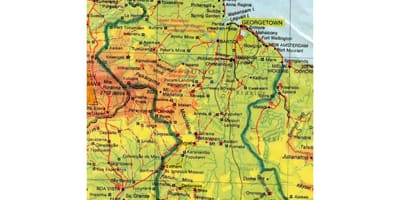 Mapa Guyany africe
